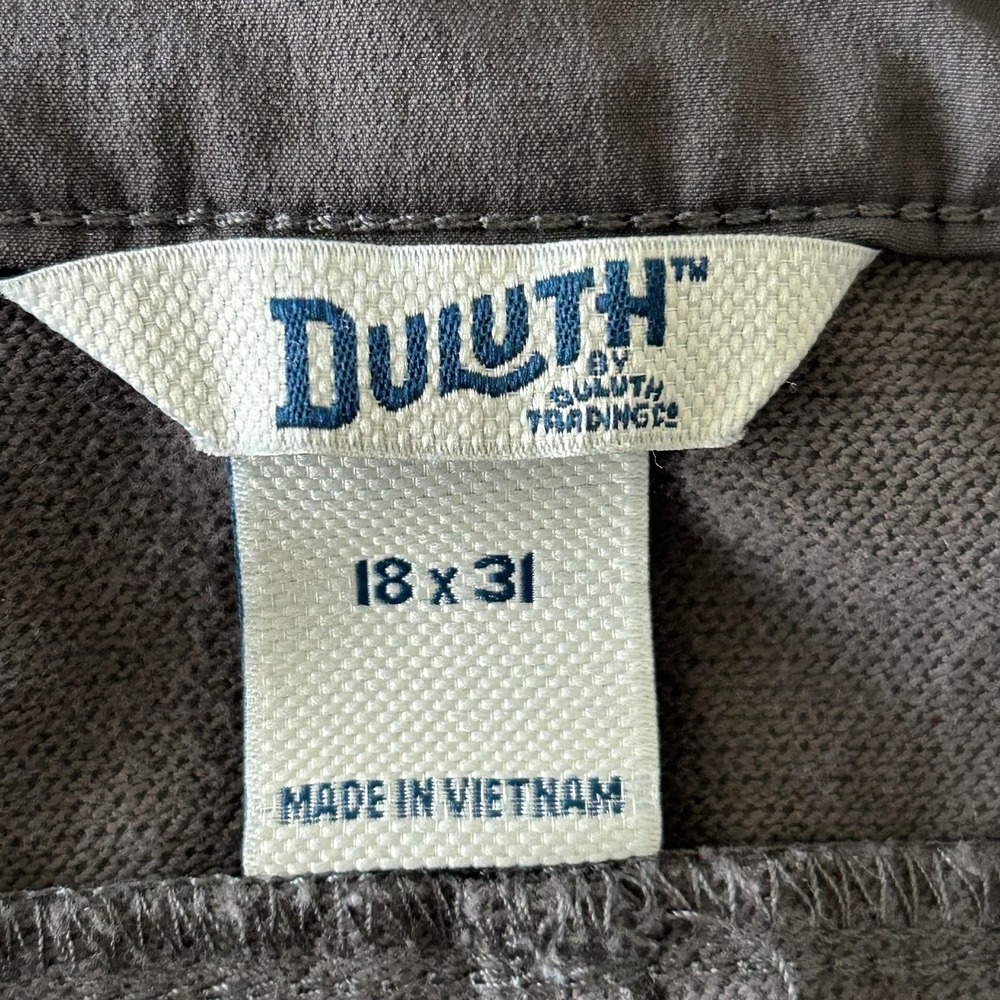 Duluth Trading Co Pants Womens 18x31 Gray Hiking Nylon Stretch Zip Pockets Trail - Picture 3 of 16